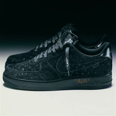 louis vuitton x nike air force 1 black